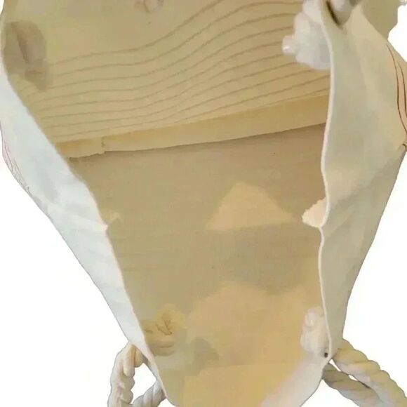 Dansko Ivory & Red Striped Cotton Canvas Beach Tote w Rope Handles NEW - Picture 6 of 6